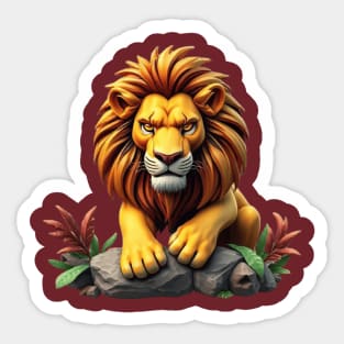 Lion Graphic Tees Sticker